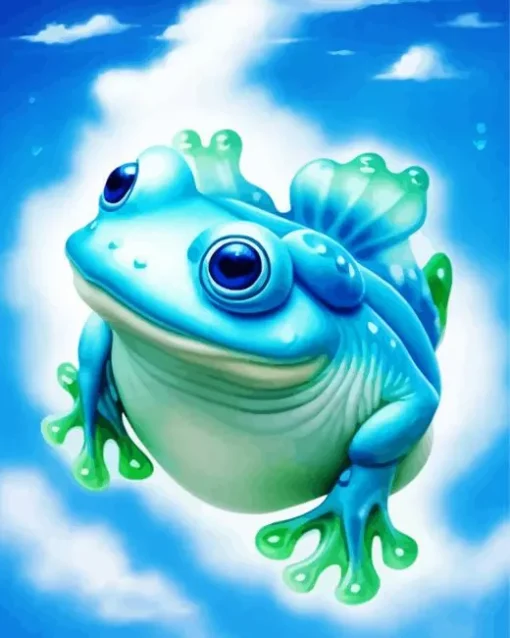 Blue Frog Diamond Painting