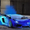 Blue Galaxy Lamborghini Diamond Painting