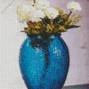 Blue Glass Flowers Vase Diamond Painting