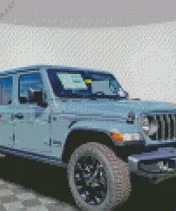 Blue Gray Jeep Diamond Painting