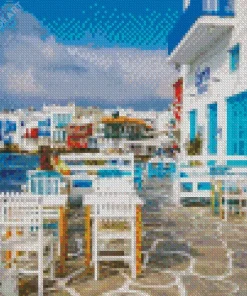 Blue Greece Diamond Painting