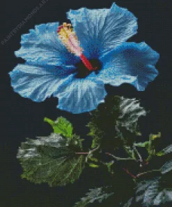 Blue Hawaiian Flower Diamond Painting