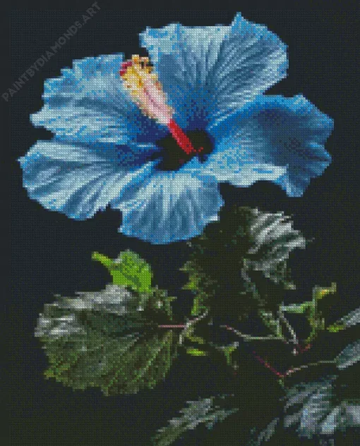 Blue Hawaiian Flower Diamond Painting