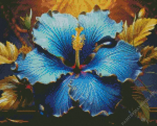 Blue Hawaiian Hibiscus Diamond Painting