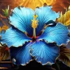 Blue Hawaiian Hibiscus Diamond Painting