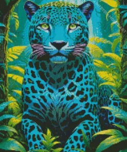 Blue Jaguar Diamond Painting