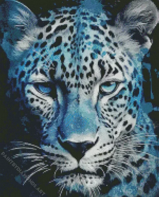 Blue Jaguar Animal Diamond Painting