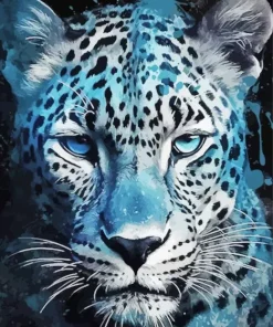 Blue Jaguar Animal Diamond Painting