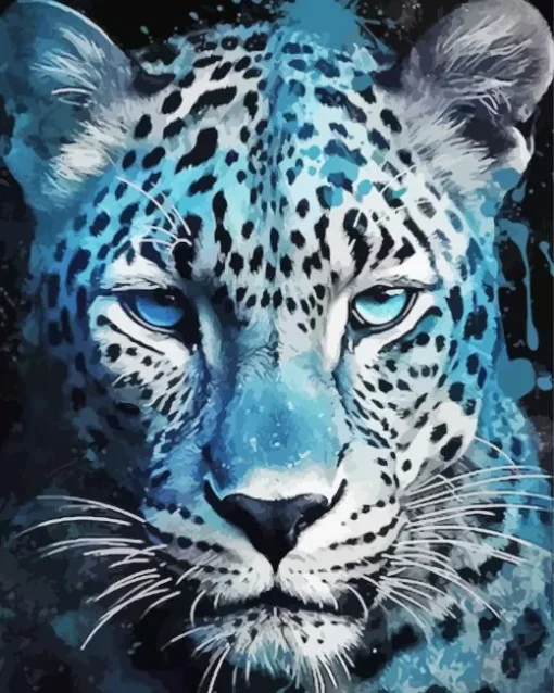 Blue Jaguar Animal Diamond Painting