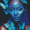 Blue Lady Butterfly Diamond Painting