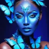 Blue Lady Butterfly Diamond Painting