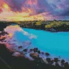 Blue Lagoon At Sunset Diamond Painting