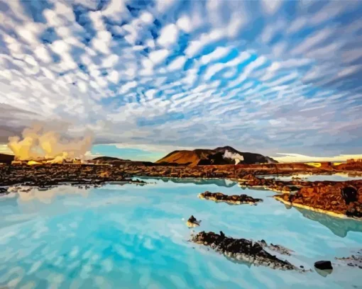 Blue Lagoon Iceland Diamond Painting