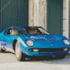 Blue Lamborghini Miura Diamond Painting