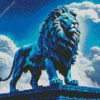 Blue Lion Diamond Painting