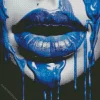 Blue Lips Diamond Painting