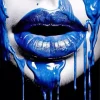 Blue Lips Diamond Painting