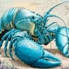 Blue Lobster Art Diamond Painting