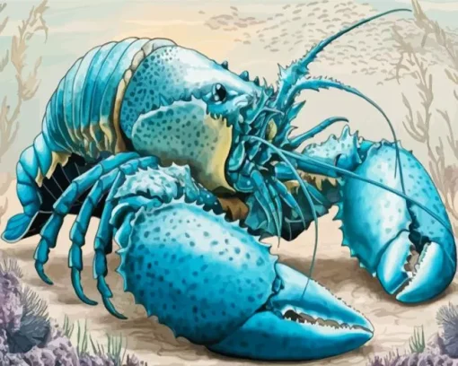 Blue Lobster Art Diamond Painting