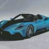 Blue Maserati Mc20 Diamond Painting