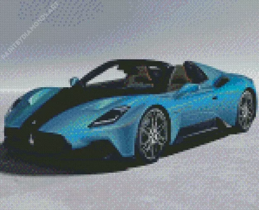 Blue Maserati Mc20 Diamond Painting