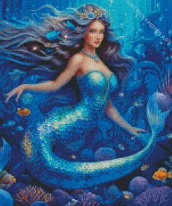 Blue Mermaid Diamond Painting