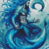 Blue Merman Diamond Painting