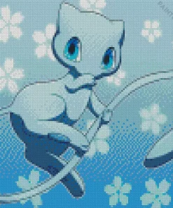 Blue Mew Pokemon Diamond Painting