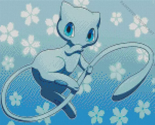 Blue Mew Pokemon Diamond Painting