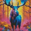 Blue Moose Diamond Painting