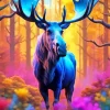 Blue Moose Diamond Painting