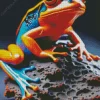 Blue Orange Frog Diamond Painting