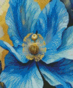 Blue Poppy Diamond Painting