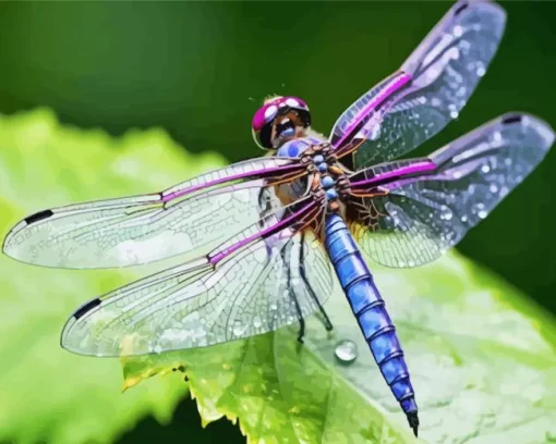 Blue Purple Dragonfly Diamond Painting