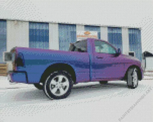 Blue Purple Truck Diamond Painting