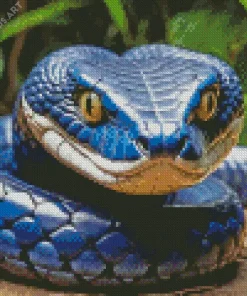 Blue Racer Snake Diamond Painting