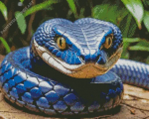 Blue Racer Snake Diamond Painting