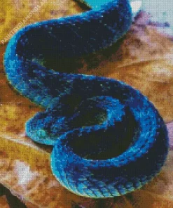 Blue Spiny Bush Viper Diamond Painting