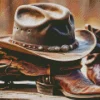 Boots And Cowboy Hat Diamond Painting