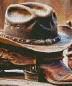 Boots And Cowboy Hat Diamond Painting