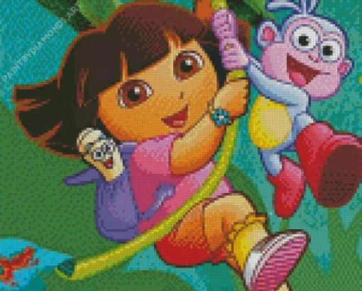 Boots And Dora Diamond Painting