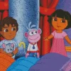 Boots Dora And Diego Diamond Painting