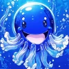 Cartoon Blue Jellyfish Diamond Painting