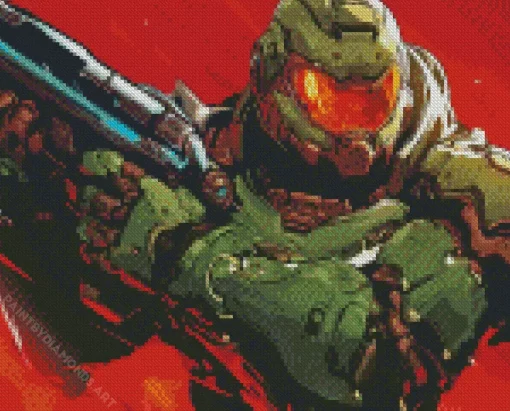 Doomguy Doom Diamond Painting