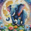 Elephant Moon Diamond Painting