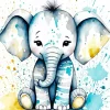 Elephant Nursery Diamond Painting