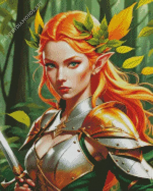 Elf Female Warrior Diamond Painting