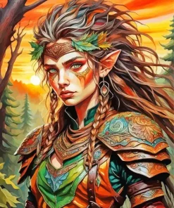 Elf Warrior Diamond Painting