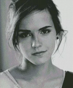 Emma Watson Black And White Diamond Painting