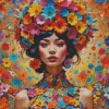 Flower In Head Art Diamond Painting